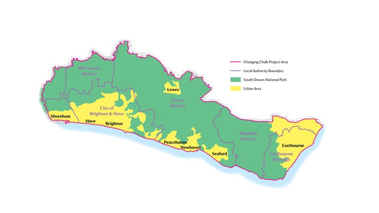 A map of the Changing Chalk area